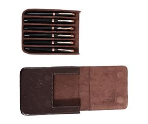 Beimus Luxury Leather Pen Organizers Box for 6 Writing Instruments Ideal Corporate Gift with Strong Stitching Compacts Design Luxury Planner Bag