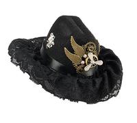 Beimus Mechanical Gear Decorated Cowgirls Hat Hair Clip Victorian Styles Headpiece Unisex Costume Props Dressingup Headpiece Cosplay Hair Accessory