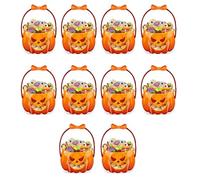 Beimus Multipurpose Clear Pumpkin Bags Reusable Halloween Candy Holders Food-Safe Party Supplies & Decorations Pumpkin Candy Holder