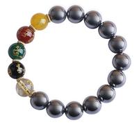 Beimus Natural Energy Terahertz Elastic Bracelet for Women Men Comfort Fit Crystals Stone Wristband Ideal