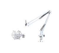 Beimus NB35 Microphones Stand for Table Microphones Arm Swivels and MS089SV Microphones Shock Mount Silver