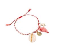 Beimus Oceanics Inspire Ceramic Starfishes Adjustable Braided Cord Jewelry with Shell Fish Charm Beach Accessory Oceanics Inspire Handwoven