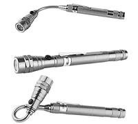 Beimus Portable Multi-functional Telescopic 3 LED Flashlight Extendable Torch with for Head Pick Up Tool Accessories Lighting Table Lamp Desk Lamp Ball Clip
