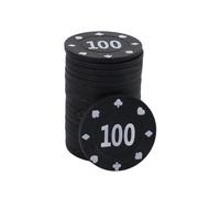Beimus Professional Casinos Chip European Chips Round Pokers Coin Set 100Pcs/pack Chip Gambling Chips Set Blackjacks Set for Counting Marker