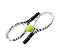 Beimus Realistic Miniature Tennis Racket Ball Model Figure for Doll House Enthusiasts Craft Model Project Scene Display Props Doll House Accessories Miniature Tennis Racket