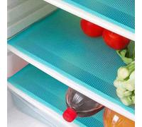 Beimus Refrigerator Mats,Non-Slip Refrigerator Liner Mat, Kitchen Cabinet Drawer Shelf Fridge Underliner, Washable Anti-Slip Pad, Cut-to-Fit, 45 x 29 cm, 4-Pack (Blue)