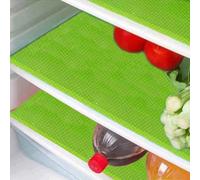 Beimus Refrigerator Mats,Non-Slip Refrigerator Liner Mat, Kitchen Cabinet Drawer Shelf Fridge Underliner, Washable Anti-Slip Pad, Cut-to-Fit, 45 x 29 cm, 4-Pack (Green)