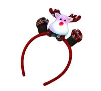 Beimus Reusable Christmas Headgear LED Light Christmas Party Glowing Accessory For Family Gatherings Light Up Fabric Headbands Decors