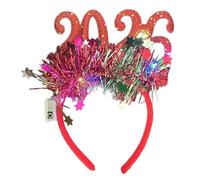 Beimus Sparkling New Year Hair Accessories Hairband 2026 Christmas Party Celebrations Unisex Design For Boys Girls Lighted Hair Hoop