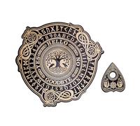 Beimus Spirit Board Divination Boards with Planchette Wood Talking Game Dowsing Message Telling Tool Skull Spirit with Planchette