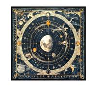 Beimus Tarot Tablecloth Altars Cloth Planet Astrology Divinations Card Cloth Tapestry Wall Decoration Planet Tarot Card Spiritual Deckcloth