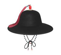 Beimus Traditional Chinese Costume Hat Handmade Vintage Round Hat Chinese Heritages For Various Occasion Tassels Embellished