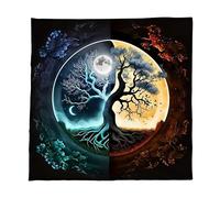 Beimus Trees of Life Tablecloth Astrologys Table Cloth Tarots Card Tablecloth Square Divinations Tapestry Witchcrafts Supply Divinations Cards Table Cloth Wall Decors