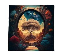 Beimus Trees of Life Tablecloth Astrologys Table Cloth Tarots Card Tablecloth Square Divinations Tapestry Witchcrafts Supply Divinations Cards Table Cloth Wall Decors