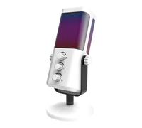 Beimus Wire Led Gaming Condenser Microphone Metal Housing For Streaming Studio Content Creation Cardioid Pickup Condenser Mic With Led Lighting