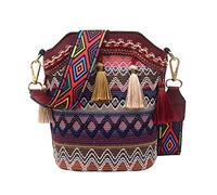 Beimus Women Crossbody for Women,Vintage Ethnic Shoulder Bag Embroidery Hippie Beach Crossbody Women Girls Purse Phone