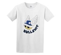 BEINENG Blue Shell Bullshit T Shirt Men Tops Tee White XL