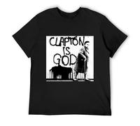 BEINENG Clapton is God T Shirt Men Tops Tee Black L