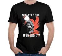 BEINENG Men's Tokyo and Ghoul 1000 Minus 7 T-Shirt Black 3XL