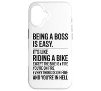 Being A Boss Is Easy Funny Work Office Humor Case for iPhone 16