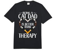 Being A Cat Dad is Better Than Therapy Cat Paw Kitten Lover Comfort Colors Adult Heavyweight T-Shirt