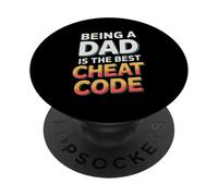 Being A Dad Is The Best Cheat Code Gamer Dad PopSockets Adhesive PopGrip
