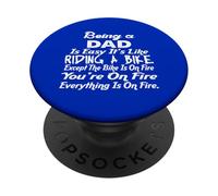 Being a Dad Like Riding a Bike Funny Father's Day PopSockets Adhesive PopGrip