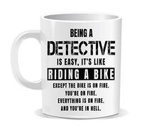 Being a Detective is Easy It is Like Riding a Bike Mug Sarcastic Humour Novelty Funny Birthday Gift Office Men Women Tea Coffee Perfect Mugs®
