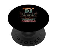 Being A DJ Saved Me From Funny Disc Jockey Music Player Dad PopSockets Adhesive PopGrip