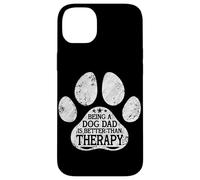 Being A Dog Dad Is Better Than Therapy Dog Paw Dog Lover Case for iPhone 14 Plus