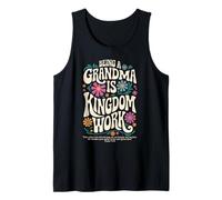 Being A Grandma is Kingdom Work Boho Floral Mother's Day Tank Top