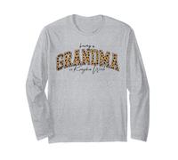 Being a Grandma is Kingdom Work Christian Cheetah Leopard Long Sleeve T-Shirt