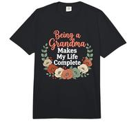 Being A Grandma Makes My Life Complete Butterfly Boho Floral Comfort Colors Adult Heavyweight T-Shirt