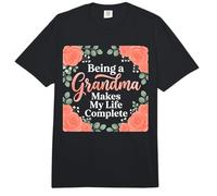 Being A Grandma Makes My Life Complete Butterfly Boho Floral Comfort Colors Adult Heavyweight T-Shirt