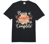 Being A Grandma Makes My Life Complete Butterfly Boho Floral Comfort Colors Adult Heavyweight T-Shirt