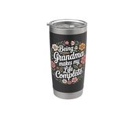 Being A Grandma Makes My Life Complete Floral Stainless Steel Insulated Tumbler