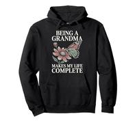 Being A Grandma Makes My Life Complete Vintage Butterfly Pullover Hoodie