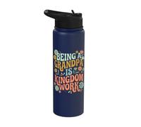 Being A Grandpa is Kingdom Work Stainless Steel Insulated Water Bottle