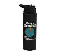Being a Keyboarder Musician Funny Keyboard Player Stainless Steel Insulated Water Bottle