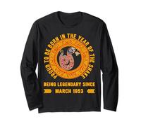 Being A Legendary Snake Since Mar 1953 Funny 72nd Birthday Long Sleeve T-Shirt