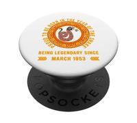 Being A Legendary Snake Since Mar 1953 Funny 72nd Birthday PopSockets Adhesive PopGrip