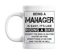 Being A Manager is Easy It's Like Riding A Bike Funny Novelty Gift Mug