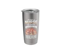 Being A Nurse is Easy Like Riding A Bike Fire Stainless Steel Insulated Tumbler