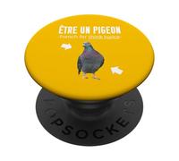 Being a Pigeon French for Think Twice French English PopSockets Adhesive PopGrip