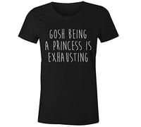 Being a Princess Womens T-Shirt Funny Quote Slogan Tumblr Top Tee, S, Black
