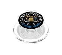 Being A School Resource Officer Is Heart Work SRO Badge PopSockets PopGrip for MagSafe