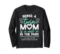 Being A Twin Mom 2023 Saying Become Wins Mother Long Sleeve T-Shirt