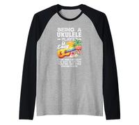 Being A Ukulele Player is Easy Funny Musician Quote Raglan Baseball Tee
