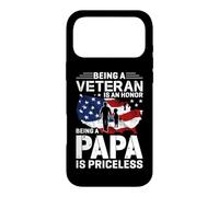 Being A Veteran Is An Honor Papa Is Priceless Military Dad Case for iPhone 17 Pro Max