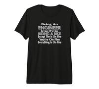 Being an Engineer Like Riding A Bike Humor Funny Premium T-Shirt